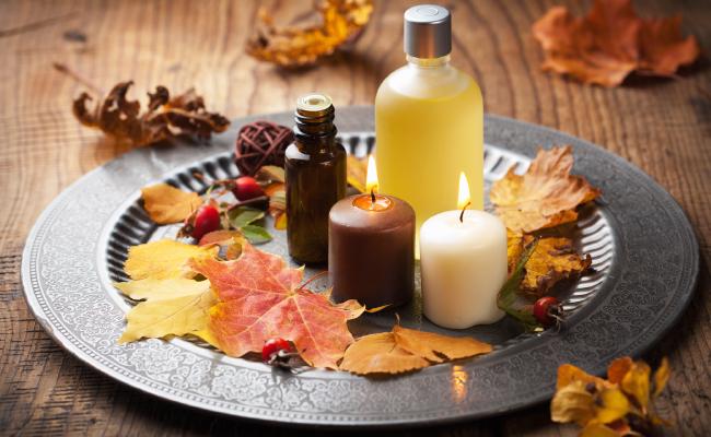 Autumn aromatherapy spread.